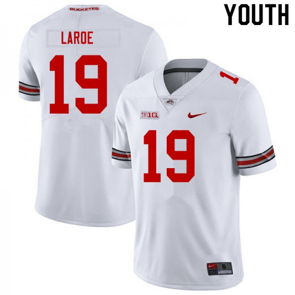 Ohio State Buckeyes #19 Jagger LaRoe Youth College Jersey White